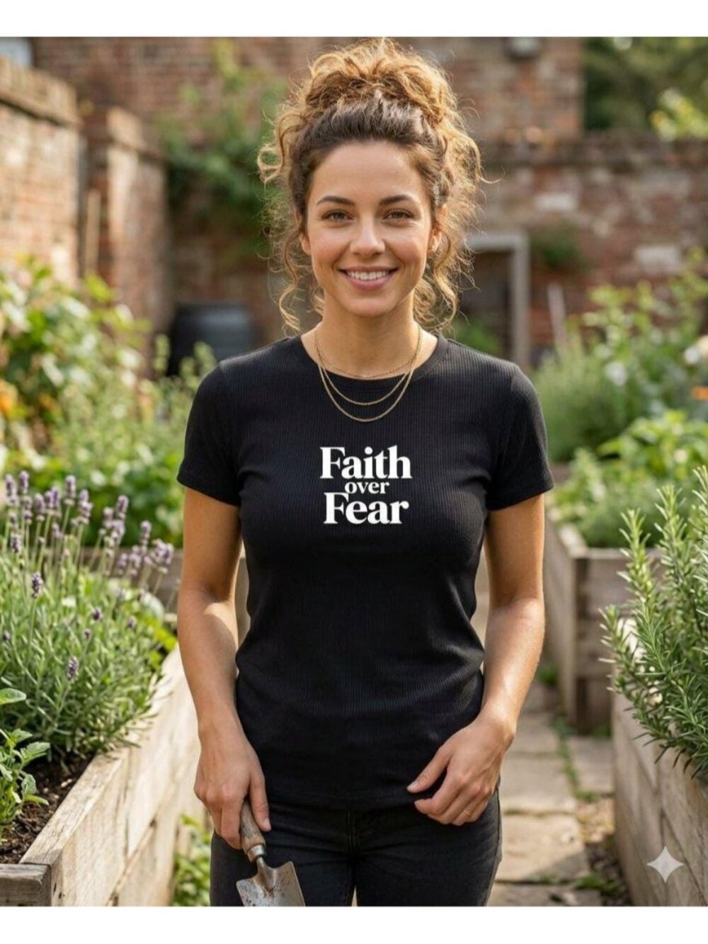 Faith Over Fear Shirt, Minimalist Christian Tee, Inspirational Gift for Her